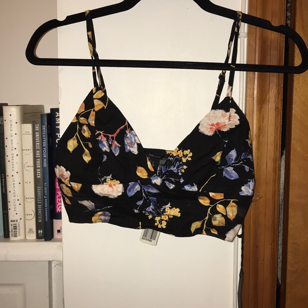 Black Floral Bralette